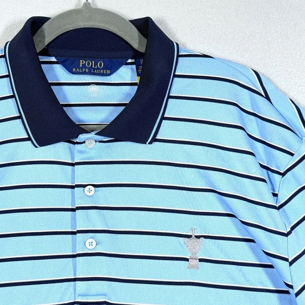 Polo Ralph Lauren Polo Shirt Men XL US Open 121st Torrey Pines Logo Golf Wicking